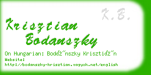 krisztian bodanszky business card